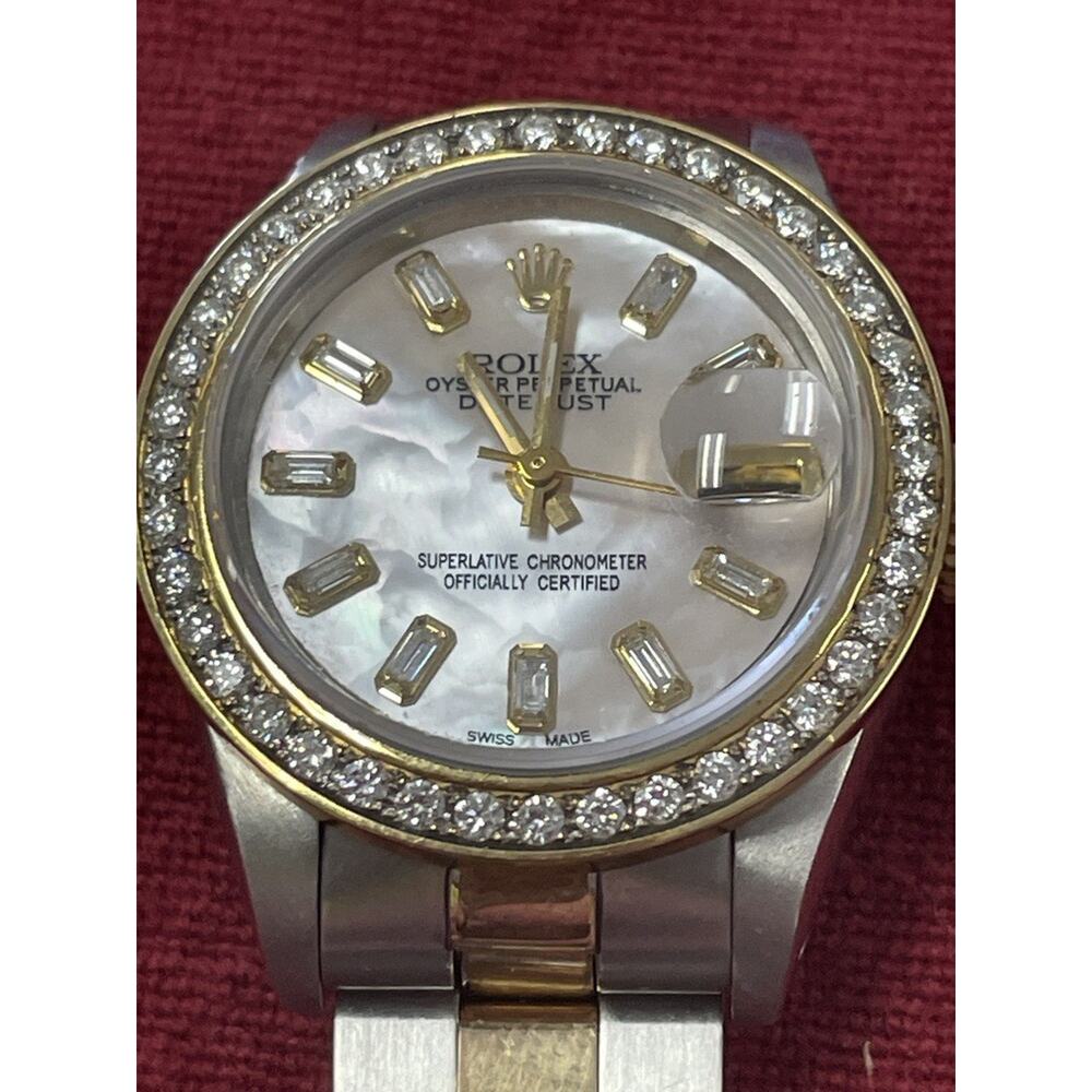 Rolex 69173 DateJust Ladies Watch 18k & SS Diamond Dial & Bezel - 1987 - SPBKN - Picture 7 of 12